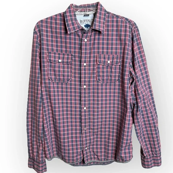 David Bitton ORIGINAL BUFFALO Plaid Vintage L/S Snap Front Western Style… - Picture 2 of 7
